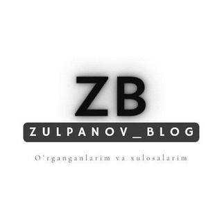 ZULPANOV | shaxsiy blog📚📝